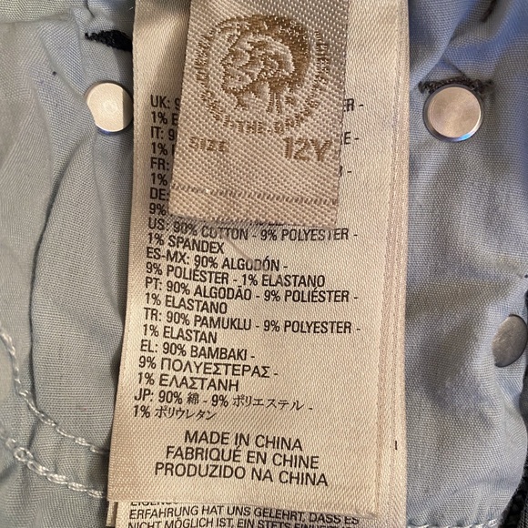 Diesel boys Waykee straight distressed stretch jeans size 12 - Picture 8 of 12